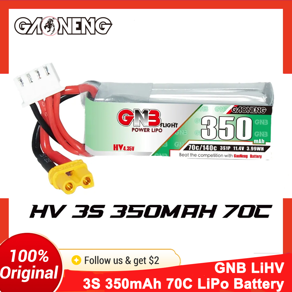 Walksnail Avatar Hd Goggles X - Аккумулятор LiPo Gaoneng GNB 350 мАч