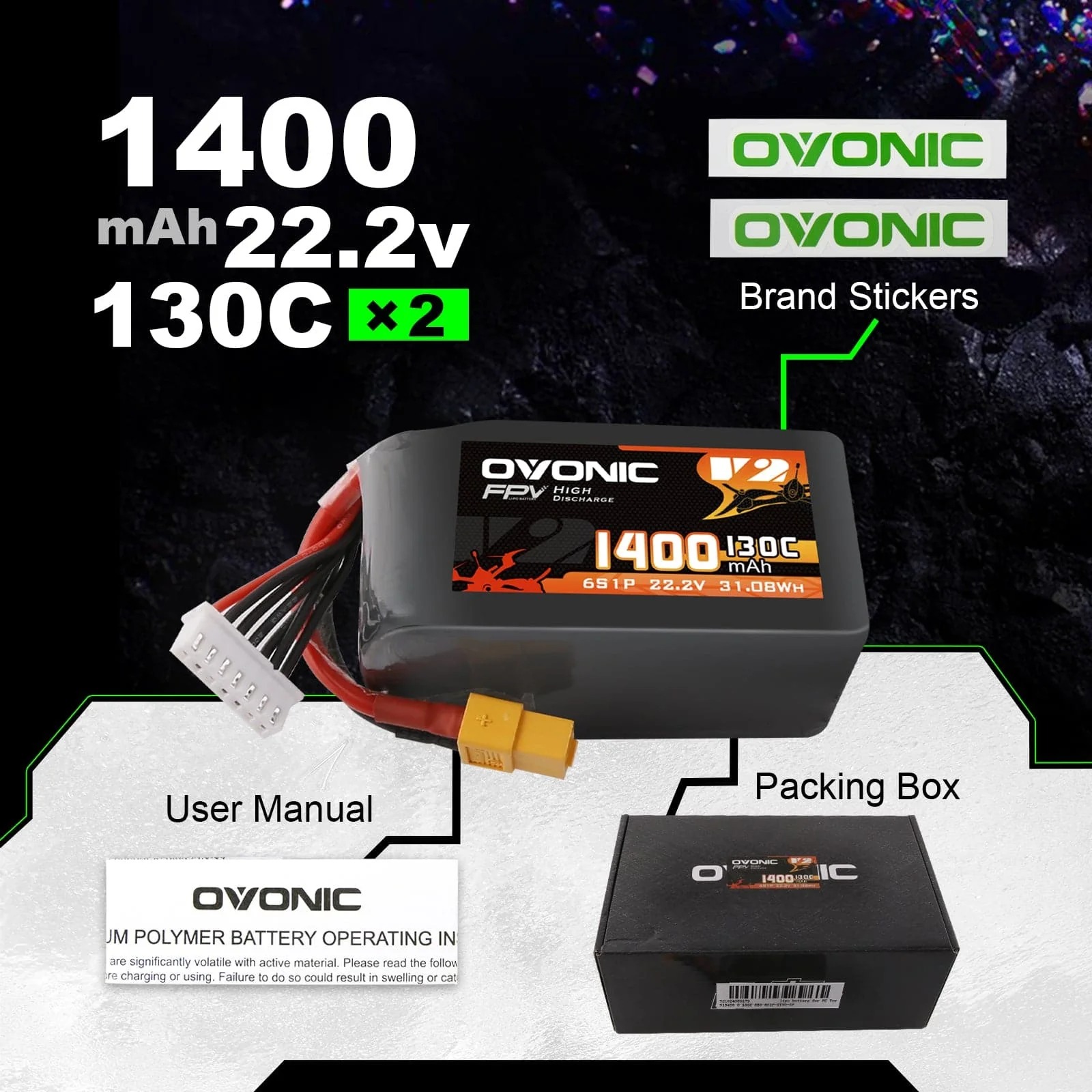 Аккумуляторная батарея Ovonic  – обзор и цена Walksnail Avatar Hd Goggles X