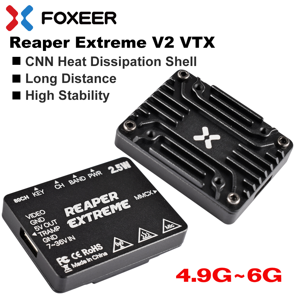 Видеопередатчик Foxeer 4.9-6G  – обзор и цена Foxeer Reaper Extreme 2.5W Vtx